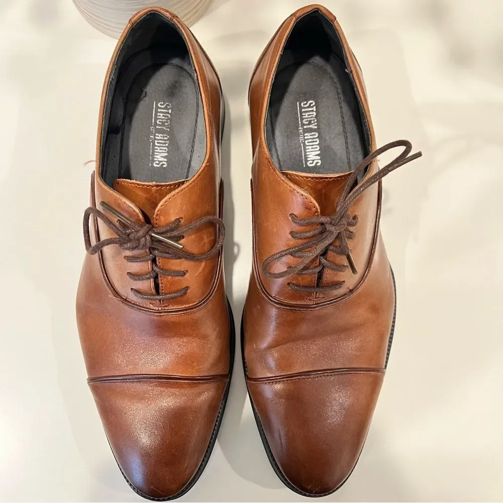 Stacy Adams KORDELL Cap Toe Oxford Brown 9.5M